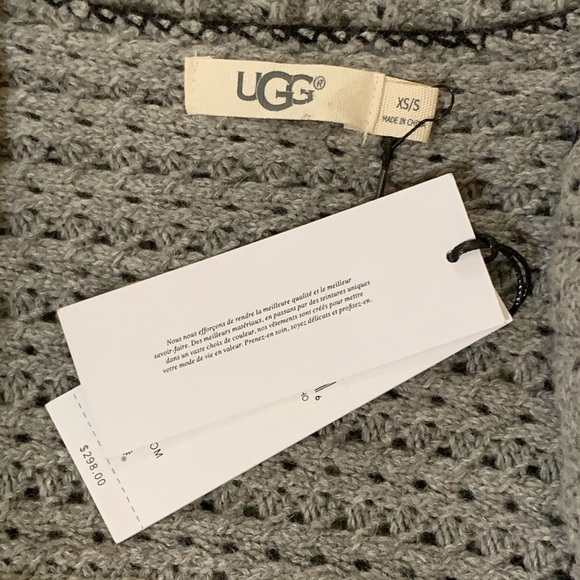 UGG W Riley Long Cardigan Sweater Poncho NWT $298 - Picture 5 of 8